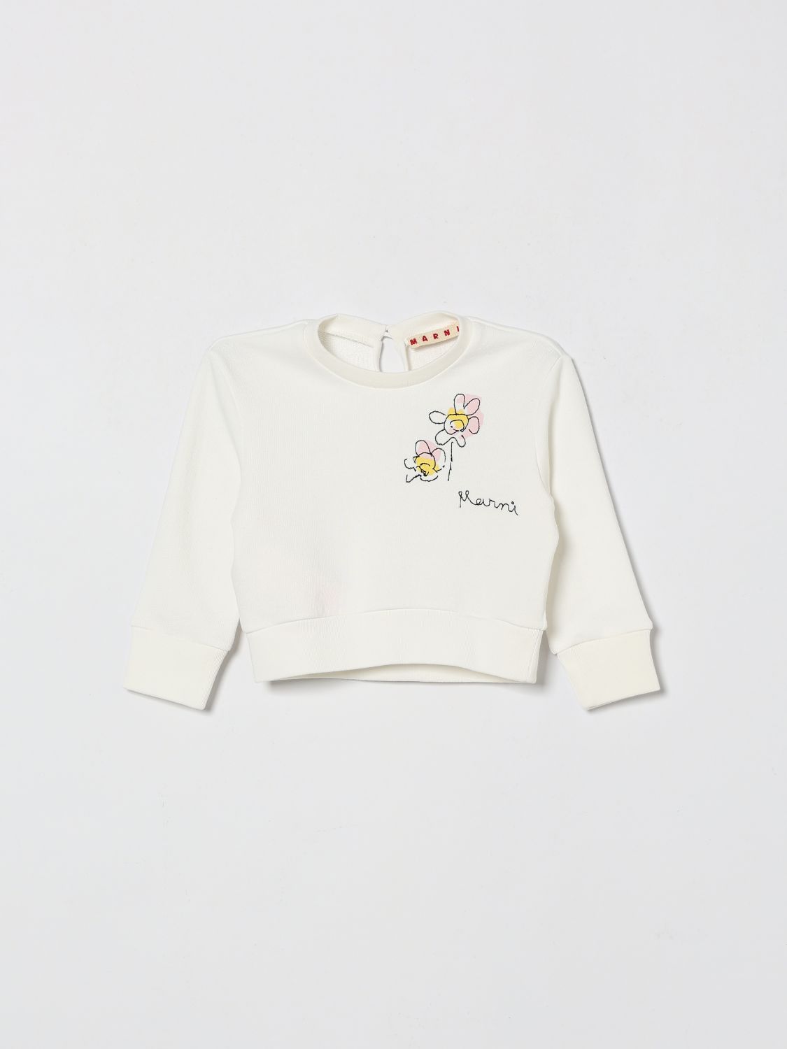 MARNI Cotton Sweatshirt with Flowers　MARNI フラワー付きコットン スウェットシャツ MARNI