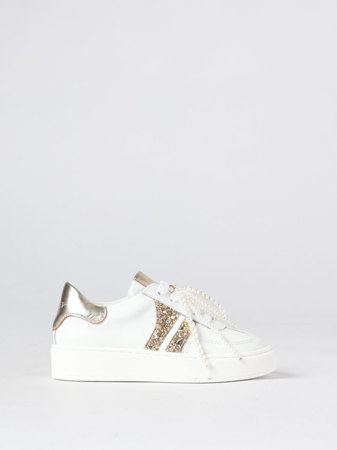 Twinset Sneakers in pelle con glitter