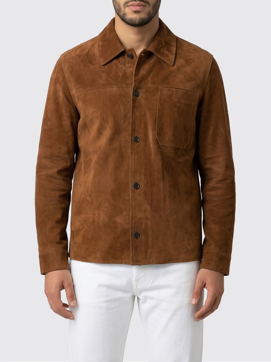 SAINT LAURENT Giacca in pelle scamosciata