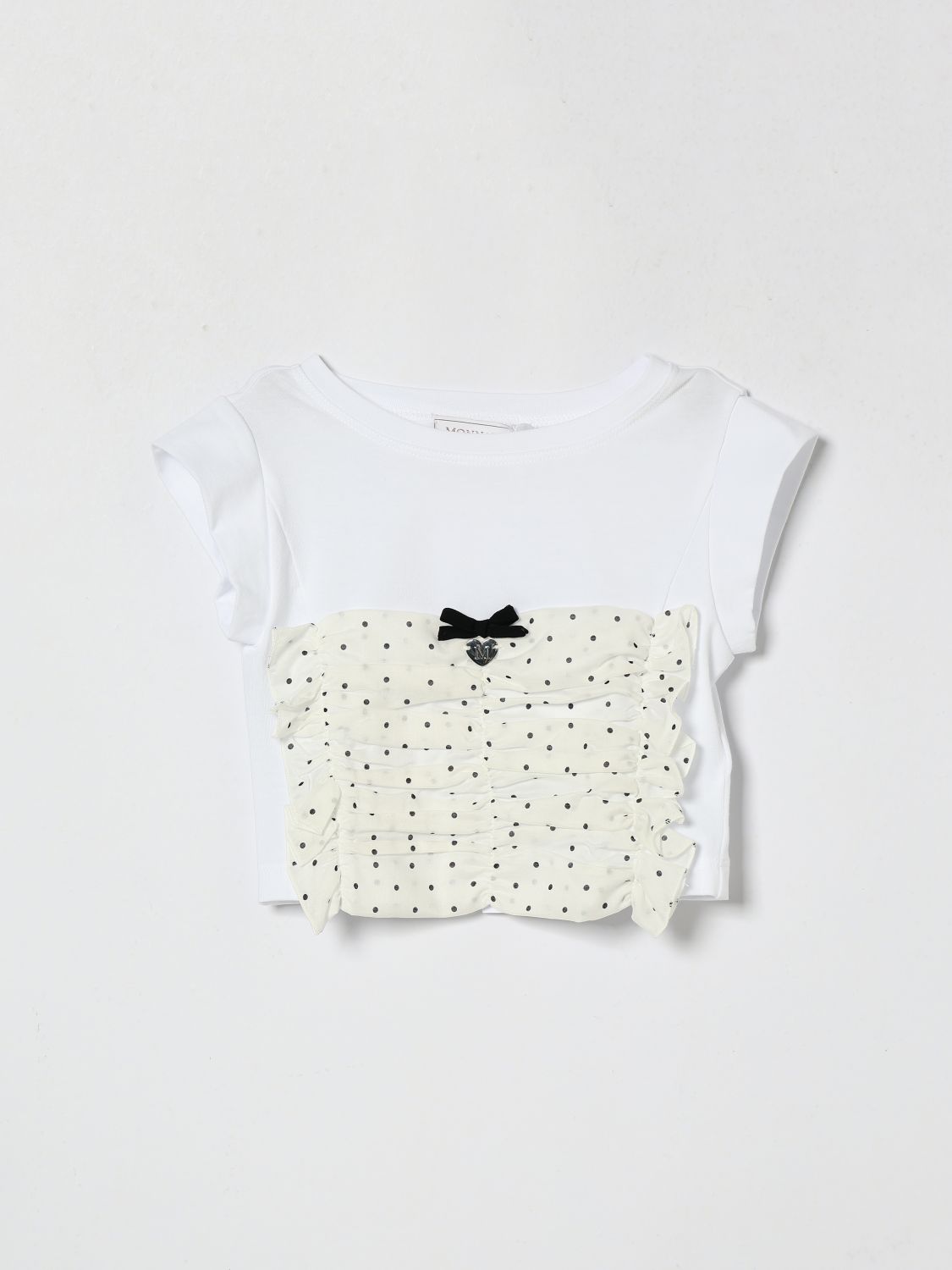 MONNALISA T-shirt in jersey con decorazione in tulle