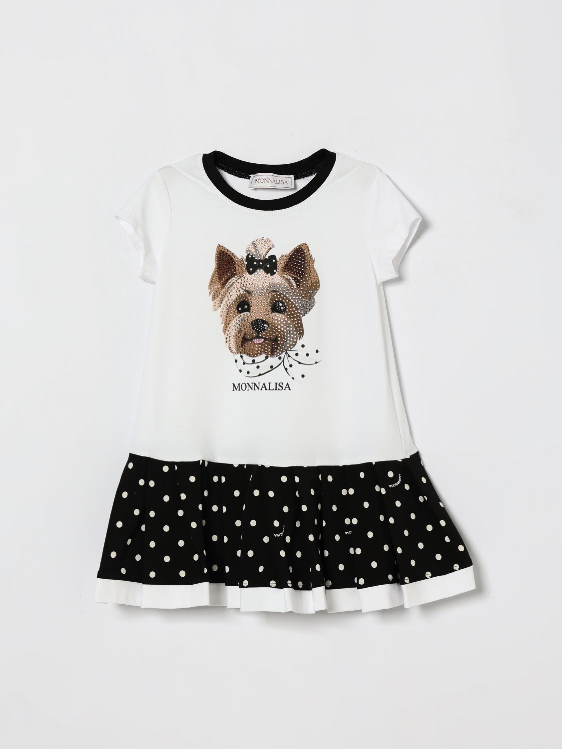 MONNALISA Mini-Kleid aus bedruckter Baumwolle