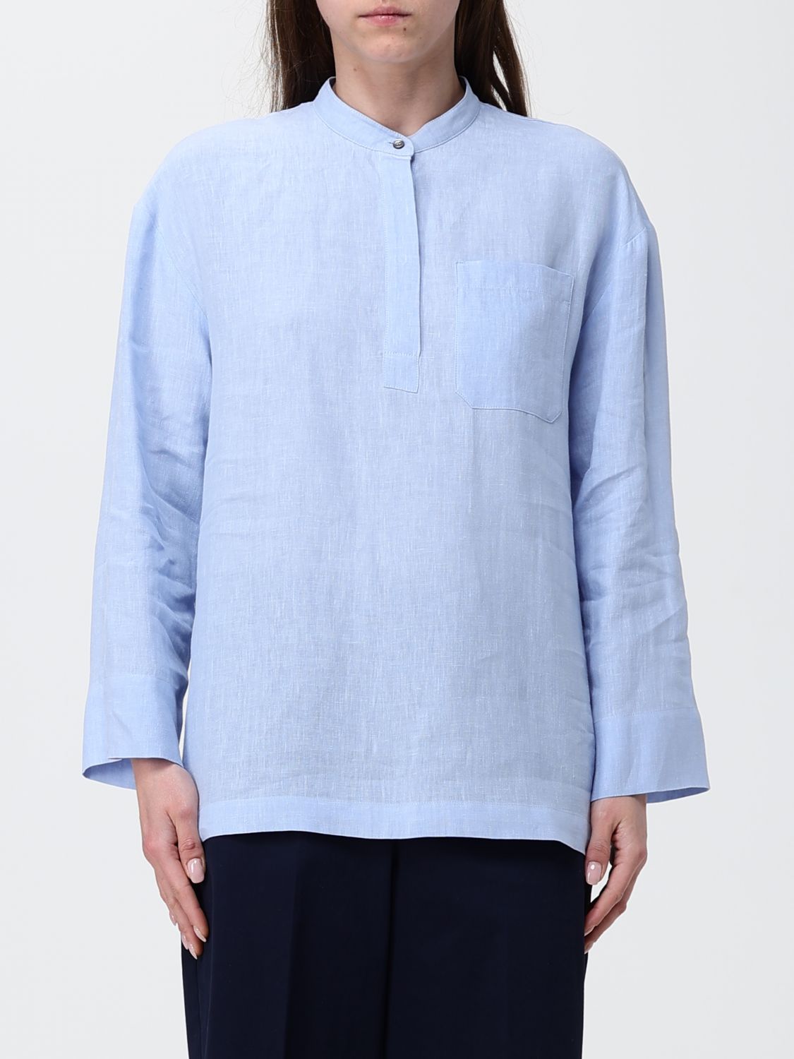 's Max Mara Cantico Classic Cotton Poplin Shirt By In Blue