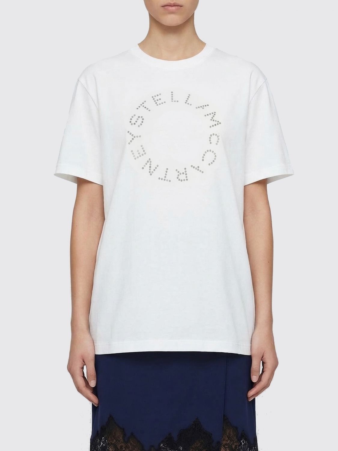 STELLA MCCARTNEY Cotton T-Shirts with Logo　STELLA MCCARTNEY ロゴ入りコットン T シャツ STELLA