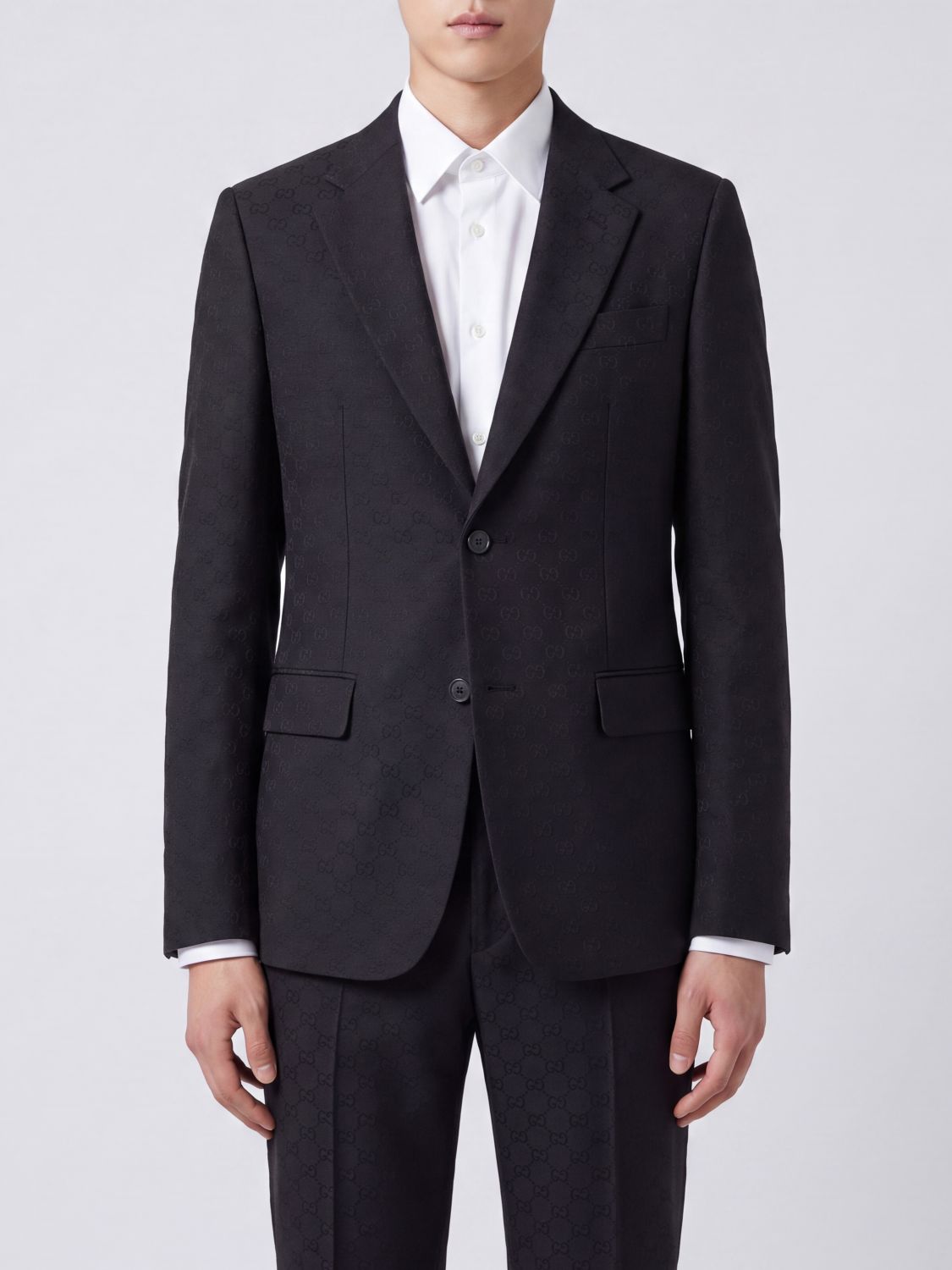 GUCCI Blazer monopetto in misto cotone