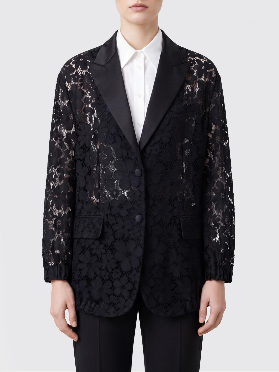FENDI Blazer a monopetto in pizzo