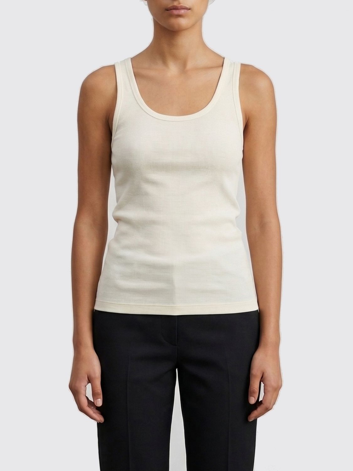 SAINT LAURENT Cotton Blend Tank Top　SAINT LAURENT コットンブレンド タンクトップ SAINT