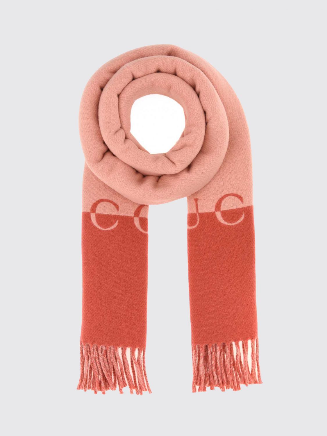 GUCCI Sciarpa in lana e cashmere con logo