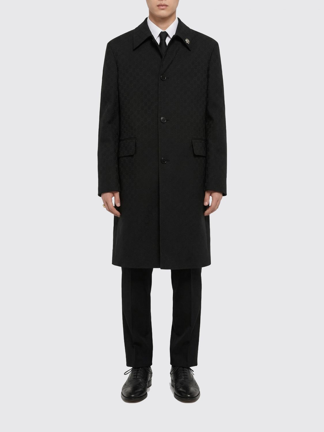 GUCCI GUCCI Coat Men color Black　GUCCI コート メンズ カラー ブラック