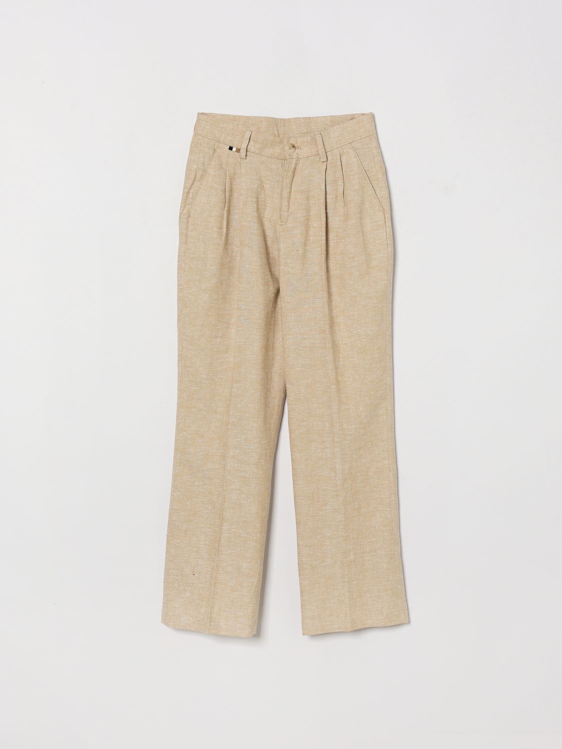 BOSS Pantaloni chino in misto lino