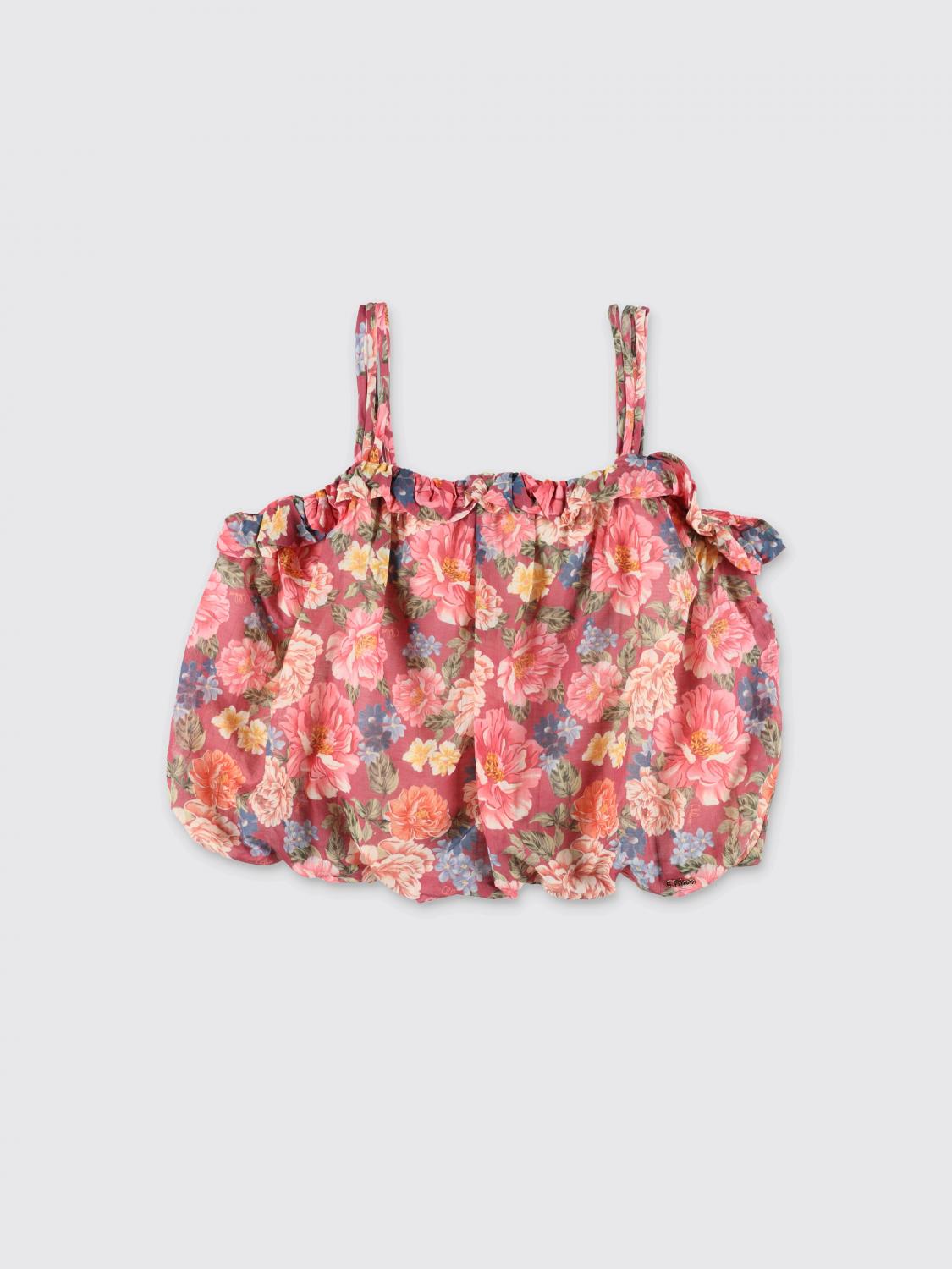CHLOÉ Top aus Baumwoll-Seiden-Mischung mit Blumenprint