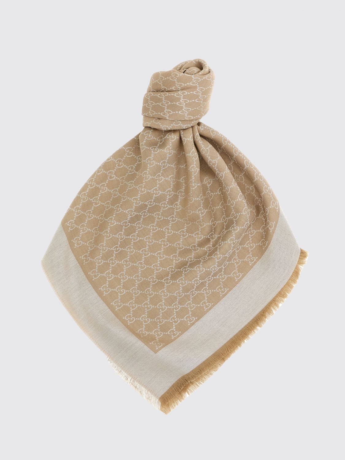 GUCCI Sciarpa in lana e seta