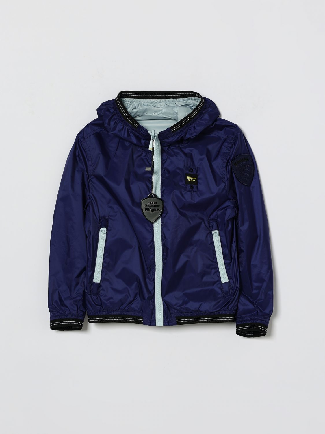 BLAUER Kapuzen-Windbreaker
