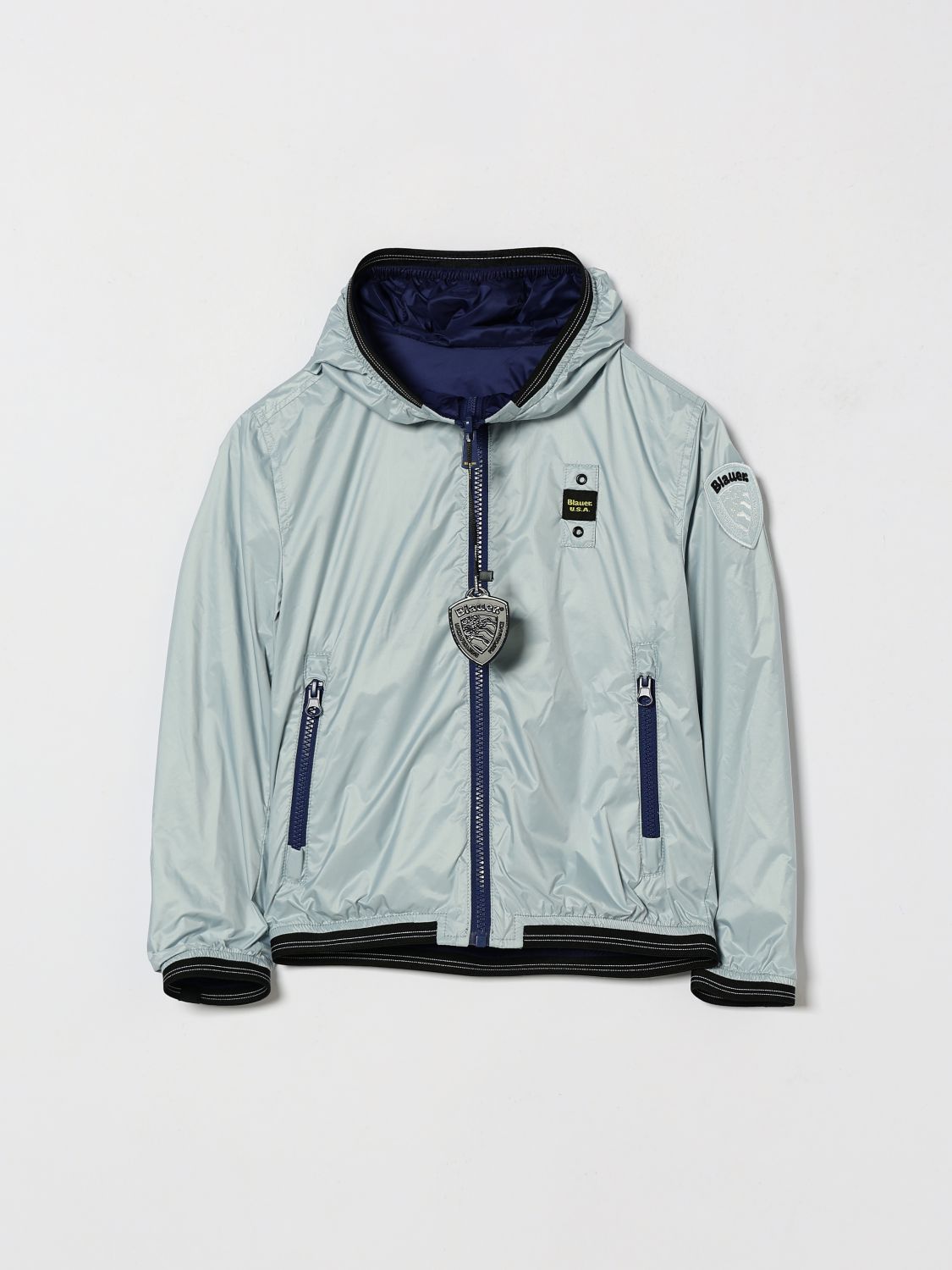 BLAUER Kapuzen-Windbreaker