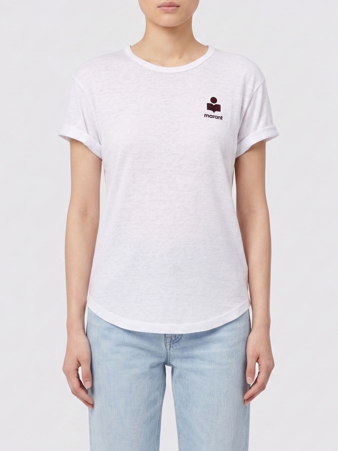 Isabel Marant Etoile Linen T-Shirts With Logo