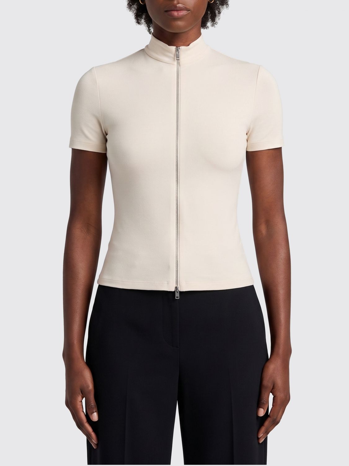 Alexander Wang Stretch Viscose Top With Zip