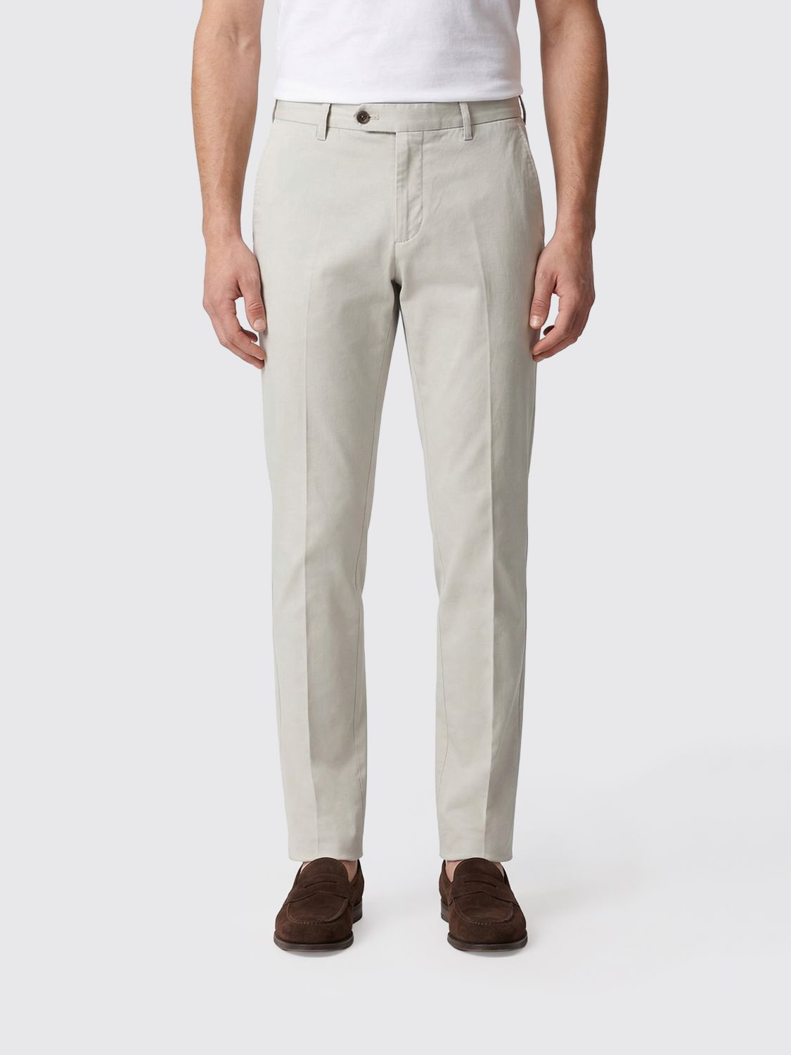 PT TORINO Stretch-Chino-Hose aus Baumwolle und Seide