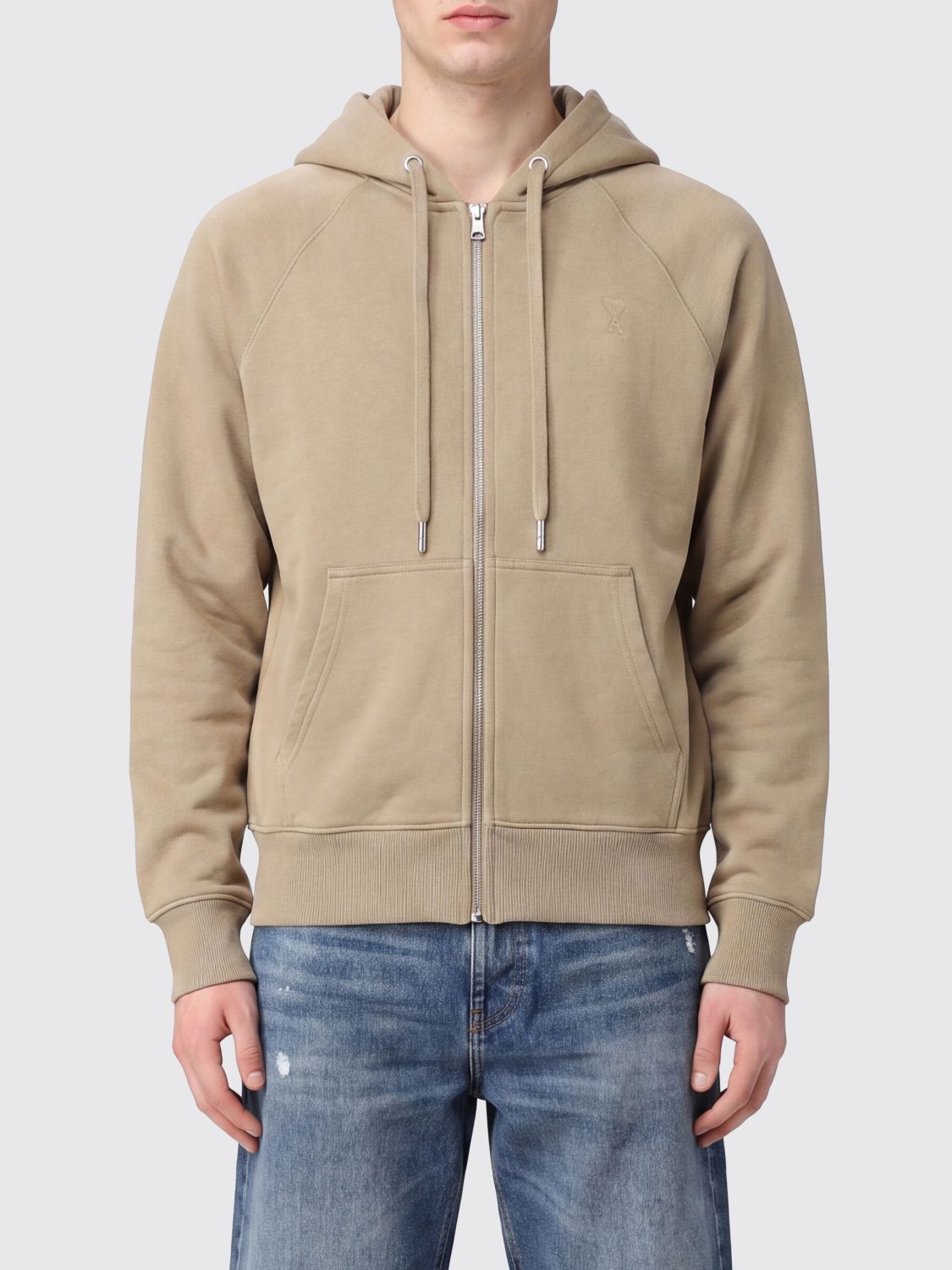 AMI PARIS Sweatshirt Men color Beige