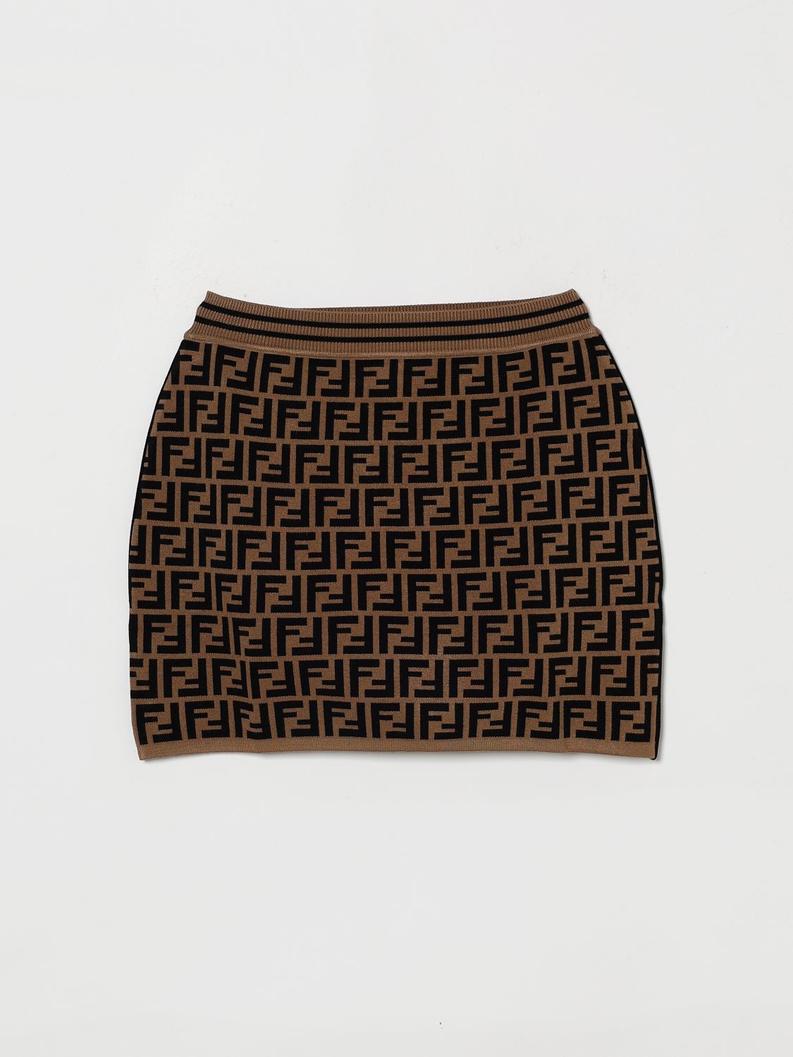 FENDI FENDI Viscose Blend Knit Skirt with Monogram Motif　FENDI モノグラムモチーフ ビスコースブレンドニットスカート