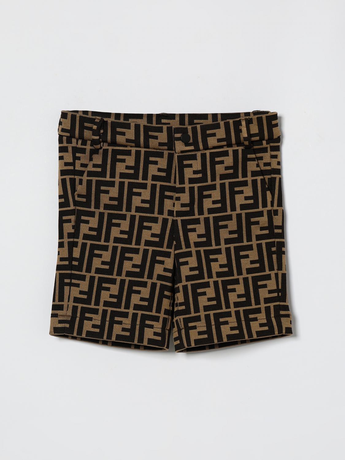 FENDI Shorts aus Baumwollmischung mit Monogramm-Print
