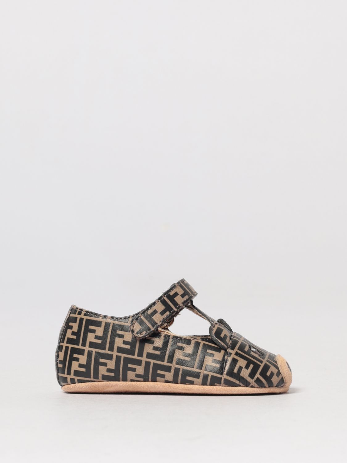 FENDI Mary Jane in pelle con monogram FF stampato
