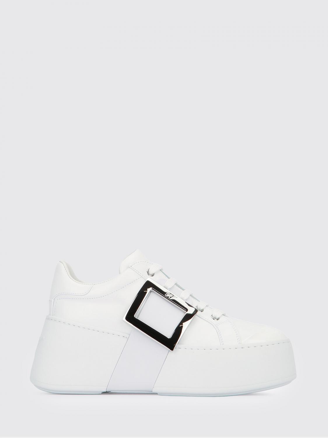Roger Vivier Viv' Skate Leather Sneakers · 40