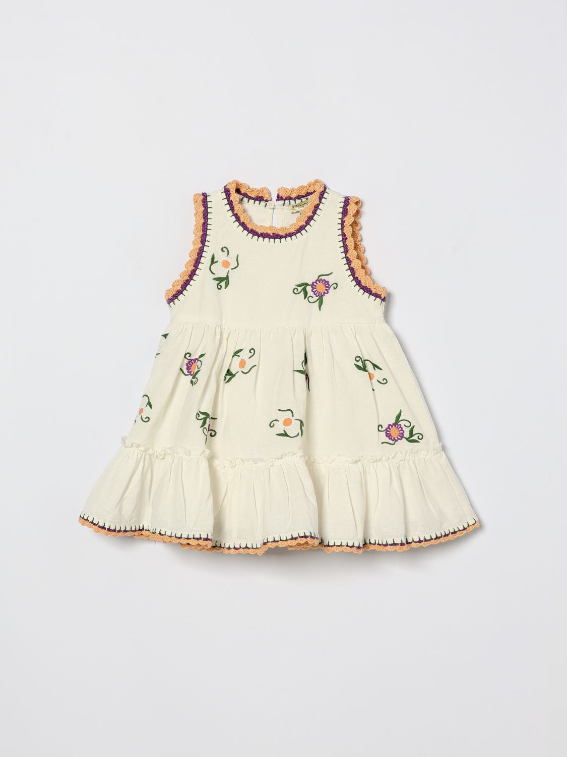 STELLA MCCARTNEY KIDS Cotton And Linen Embroidered Dress　STELLA MCCARTNEY KIDS コットン＆リネン刺繍ドレス STELLA