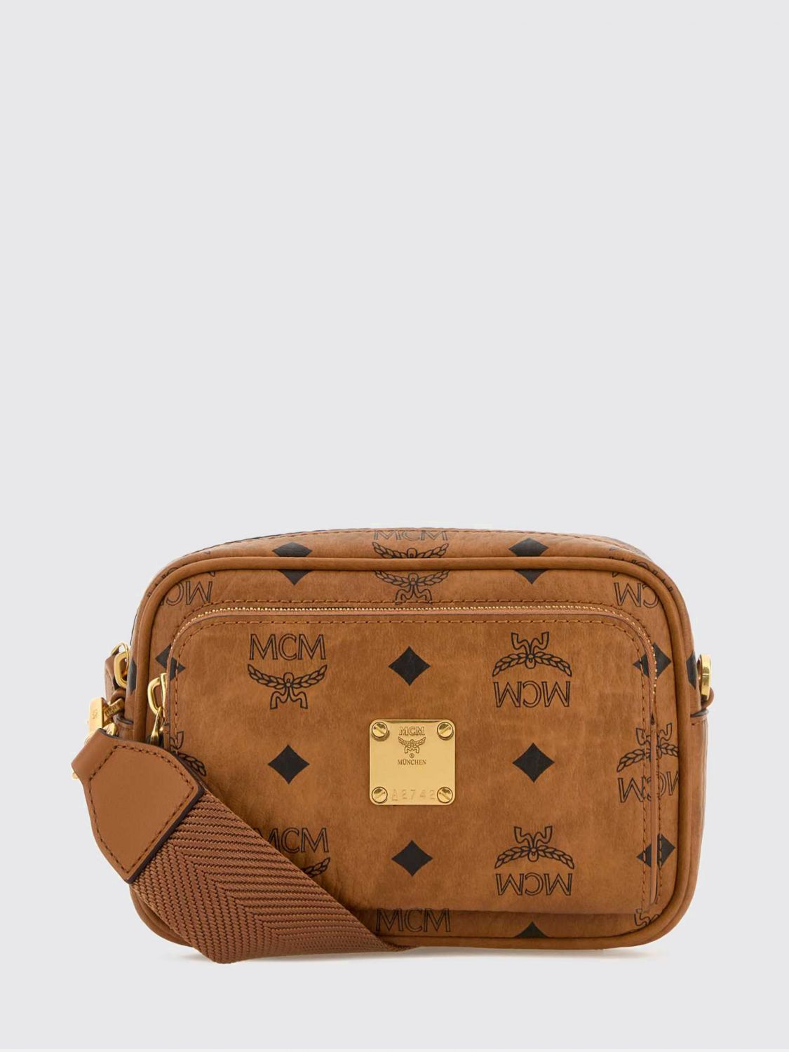 MCM Borsa Aren in cotone spalmato