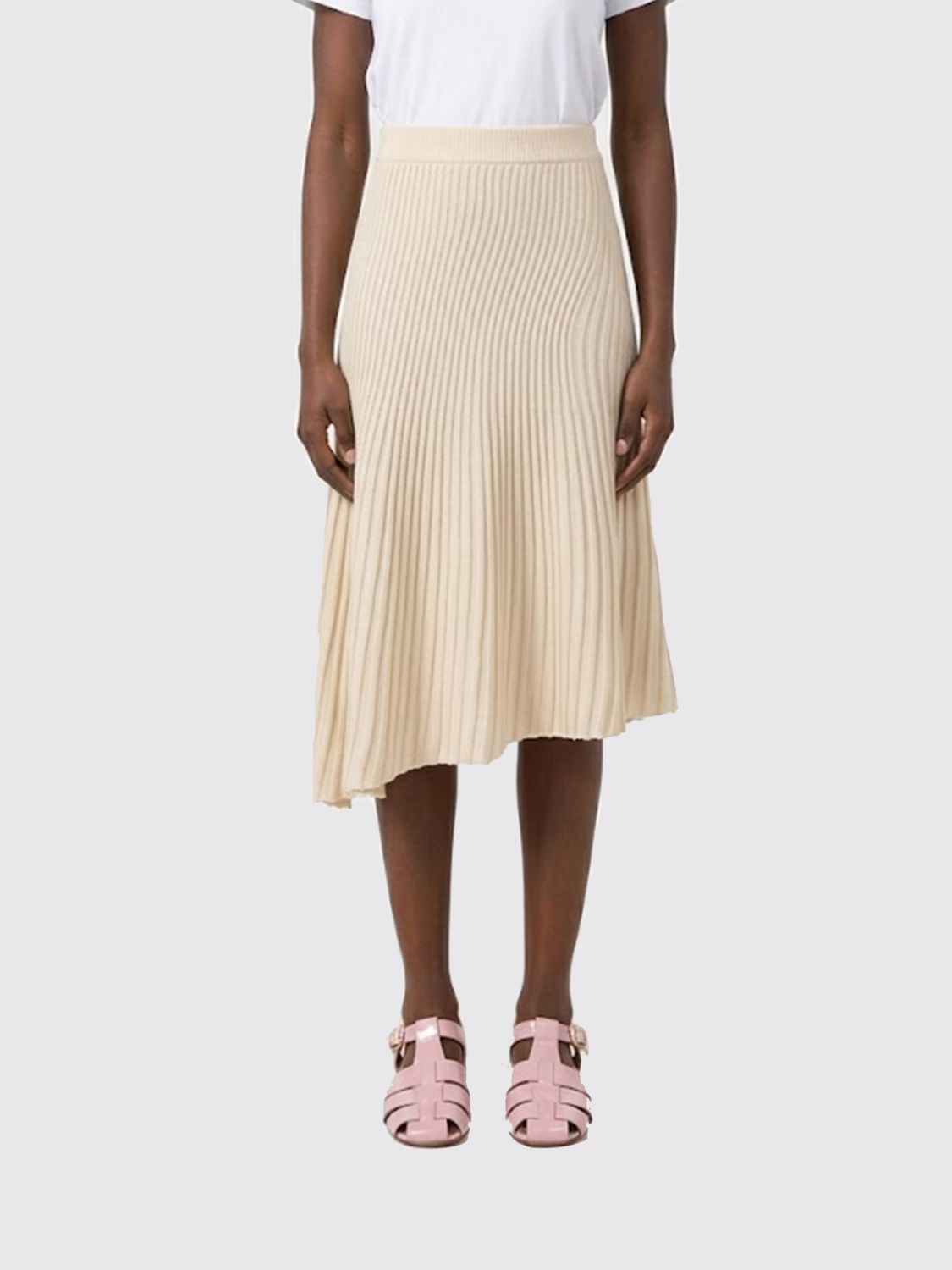 Alaïa ALAÏA Asymmetric Virgin Wool and Cashmere Skirt　ALAÏA アシンメトリー バージン ウール & カシミア スカート