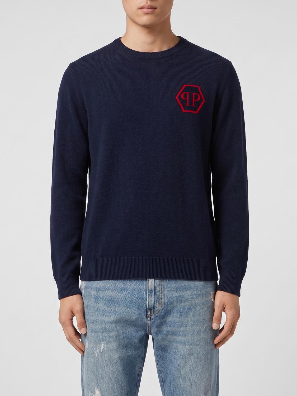 PHILIPP PLEIN Sweater Men color Navy