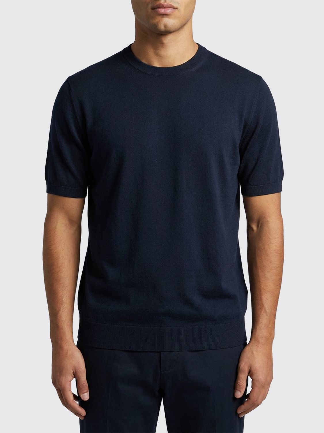 Fedeli Basic Cotton Crew Neck Knit · 56