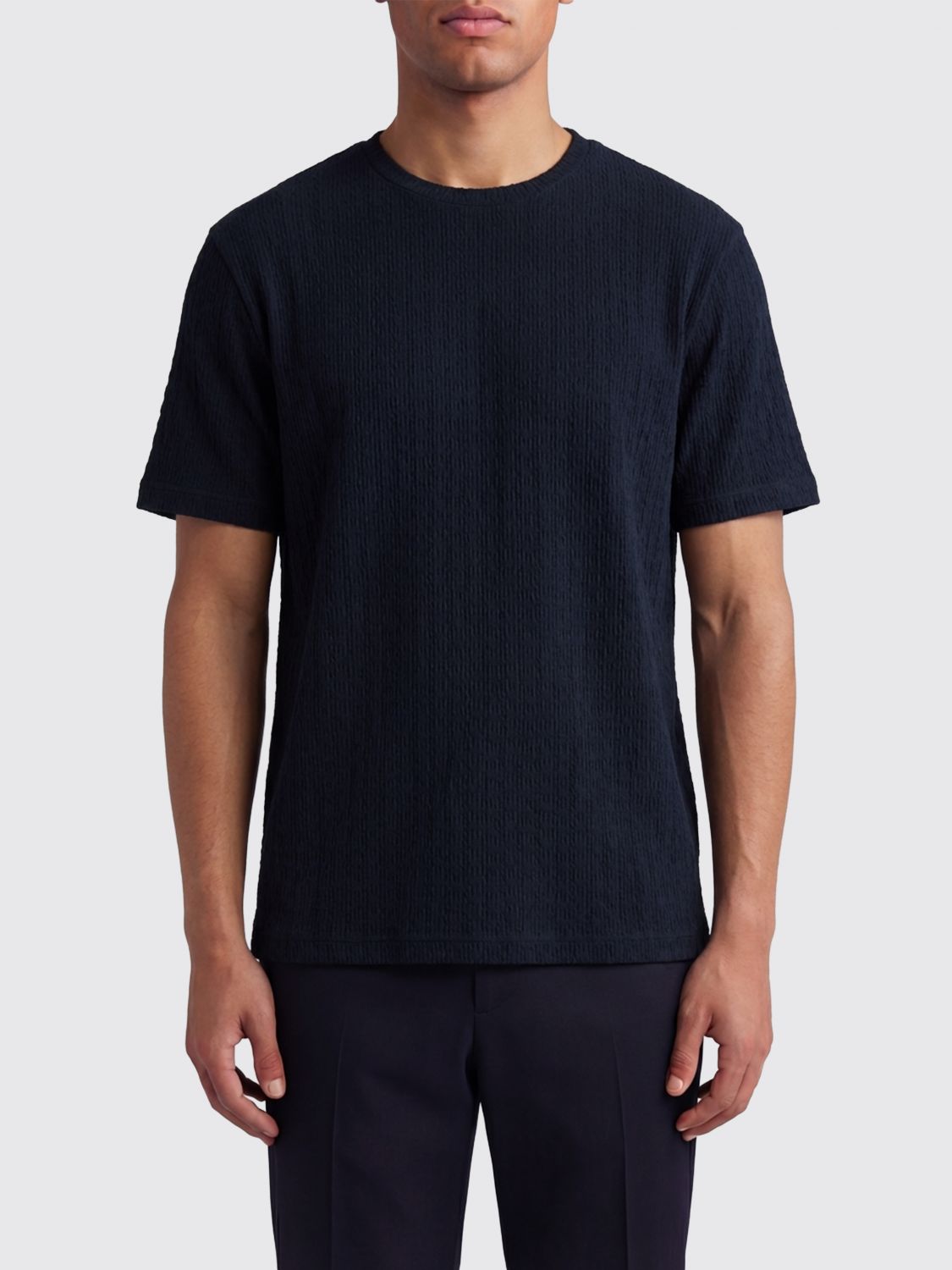 GIORGIO ARMANI Ribbed Viscose Blend T-shirt　GIORGIO ARMANI リブビスコースブレンド Tシャツ GIORGIO