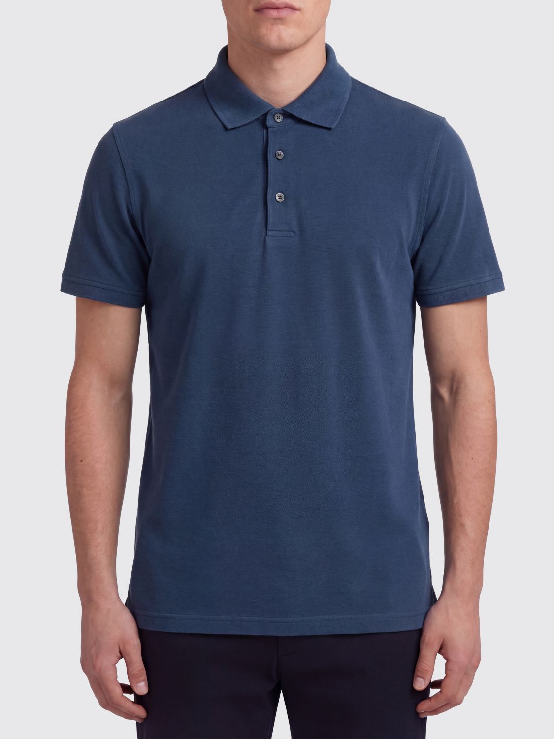 FEDELI Basic Baumwoll-Poloshirt