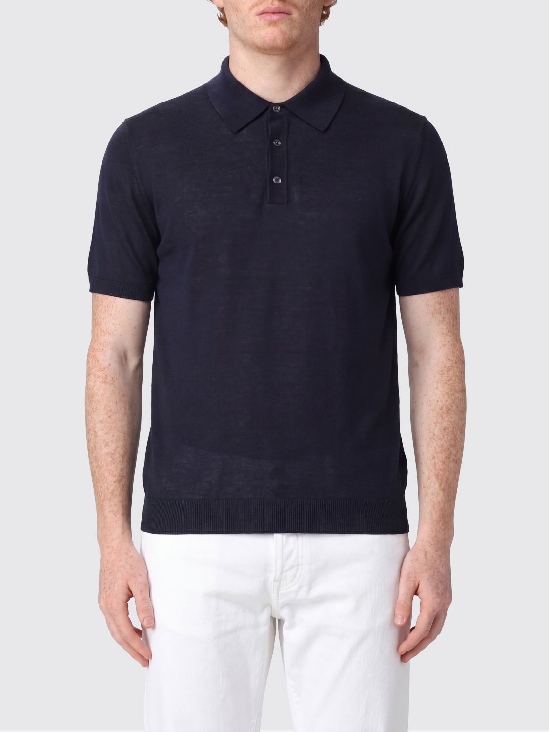ROBERTO COLLINA Polo Shirt Men color Navy