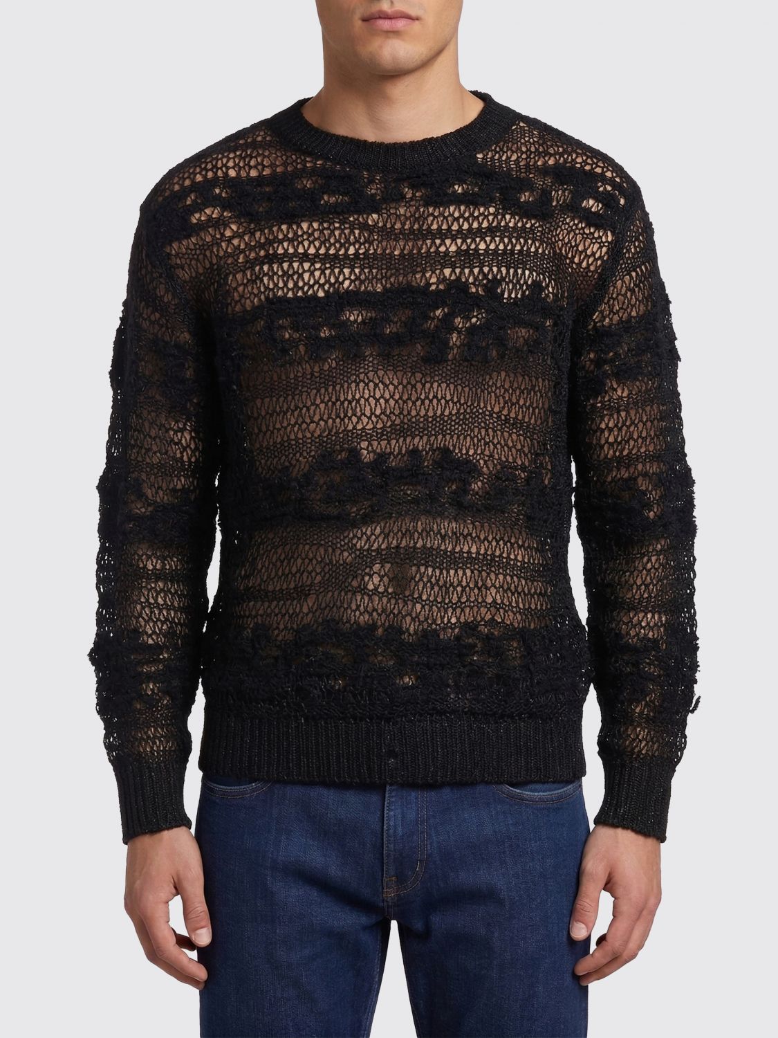 YOHJI YAMAMOTO Cotton and Linen Mesh Pullover　YOHJI YAMAMOTO コットンリネンメッシュプルオーバー YOHJI