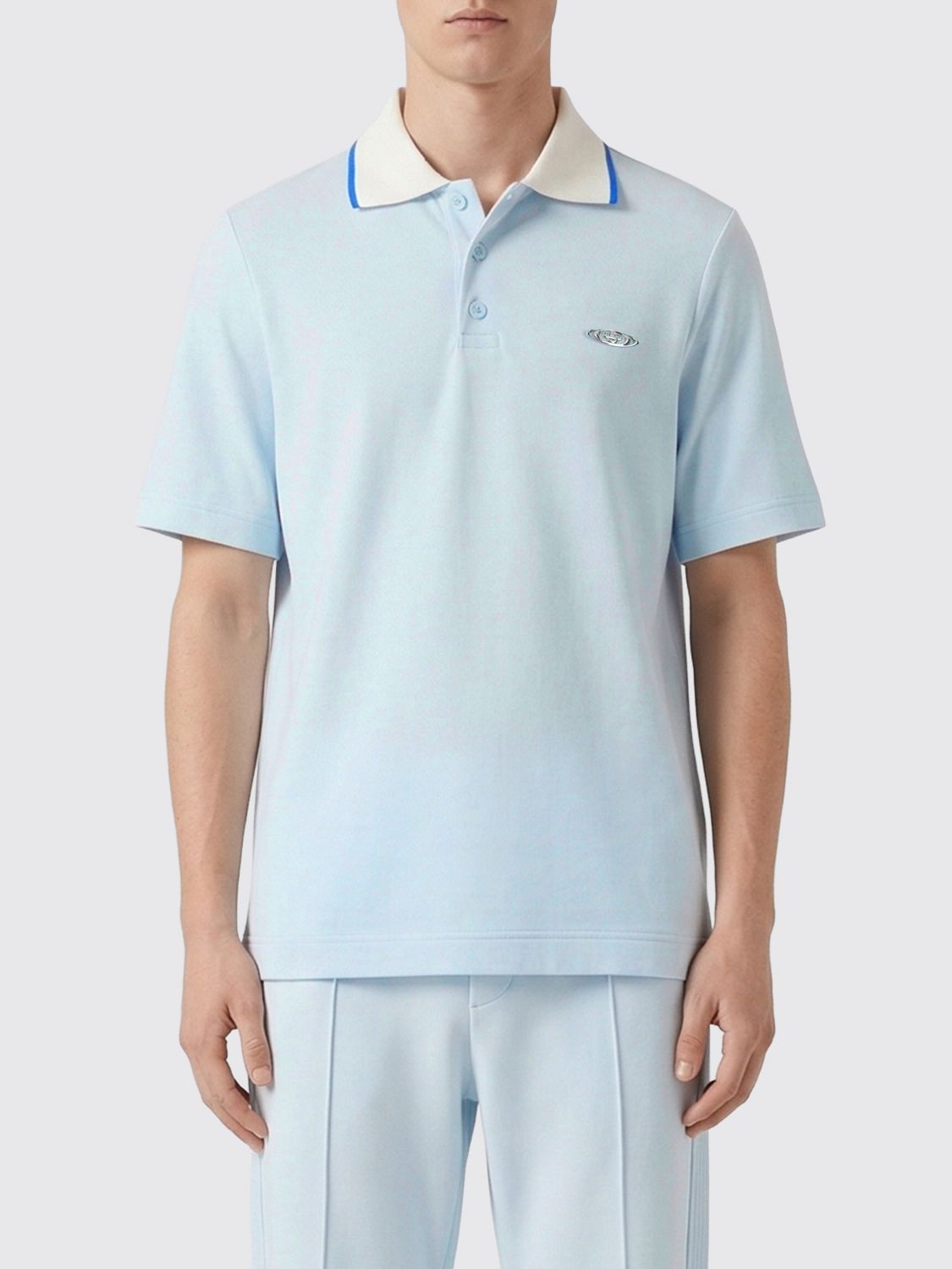 CASABLANCA Logo Cotton Blend Polo Shirt　カサブランカ ロゴ コットンブレンド ポロシャツ CASABLANCA