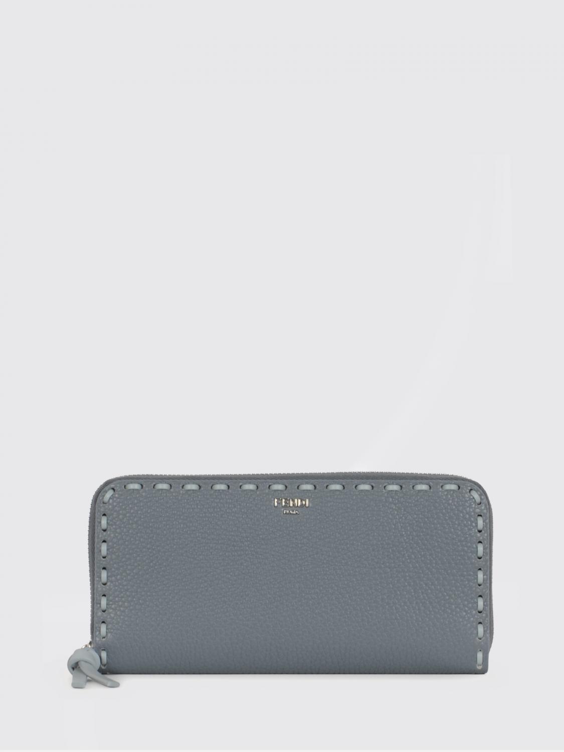 FENDI Portafoglio Peekaboo in Cuoio Romano