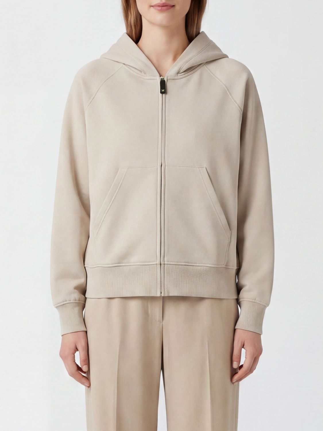 's Max Mara Cotton Hoodie In Neutral
