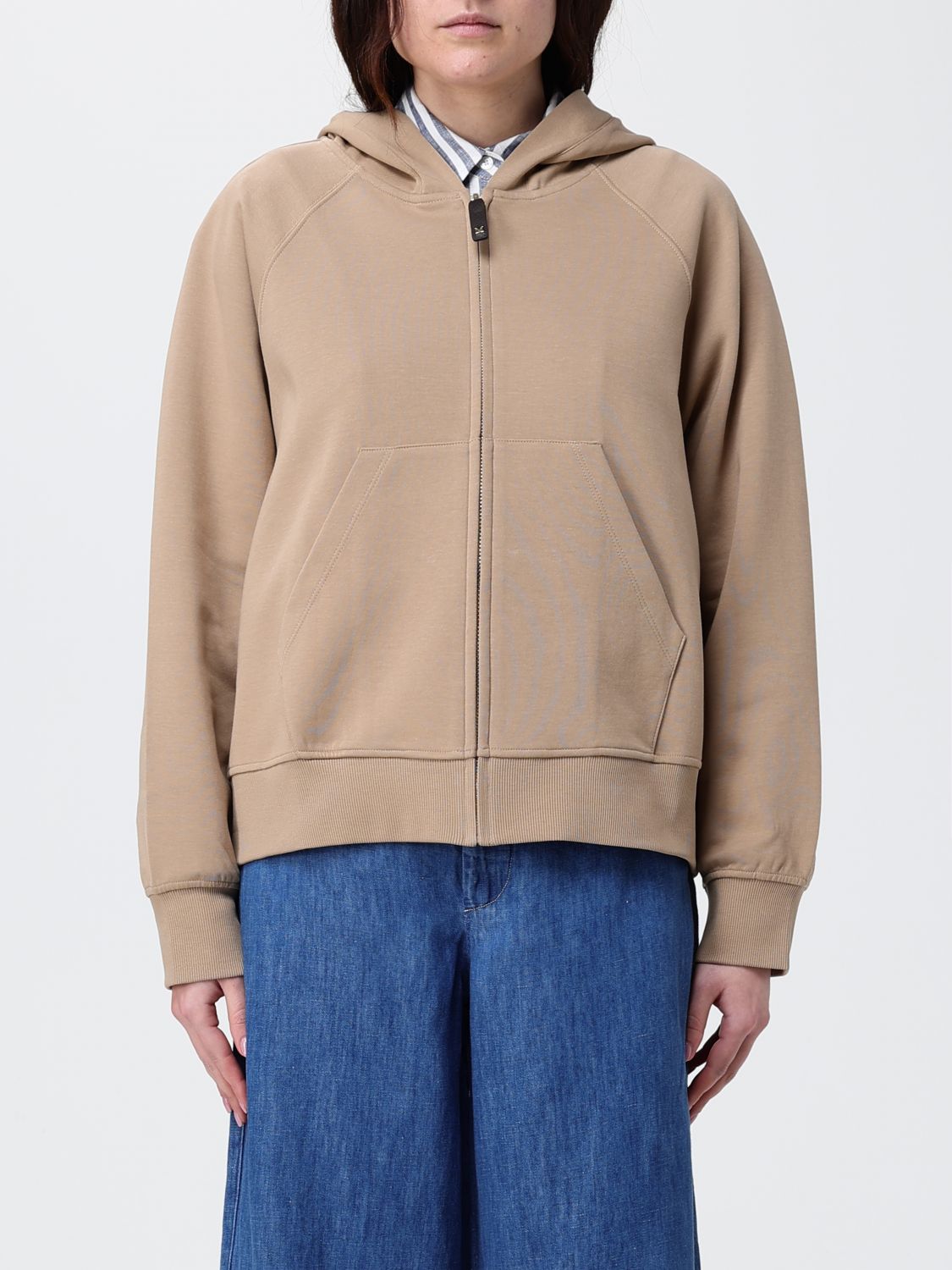 's Max Mara Cotton Hoodie In Brown