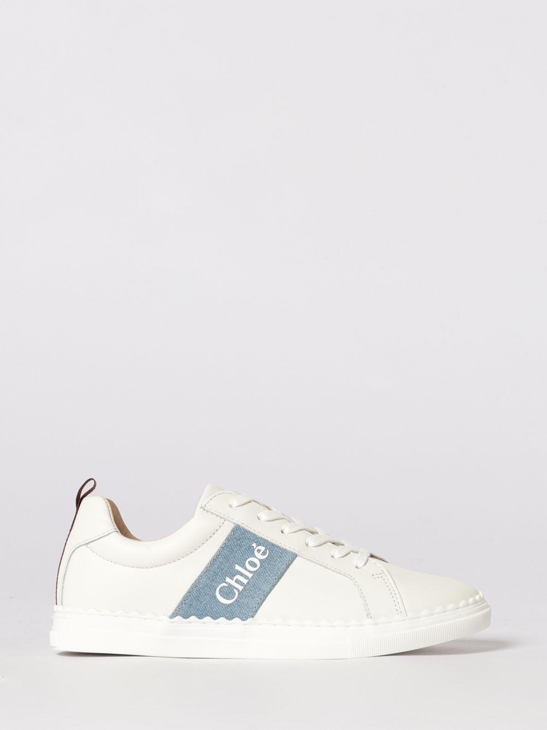 Chloé Kids' Chlo&eacute;  Leather Sneakers In White
