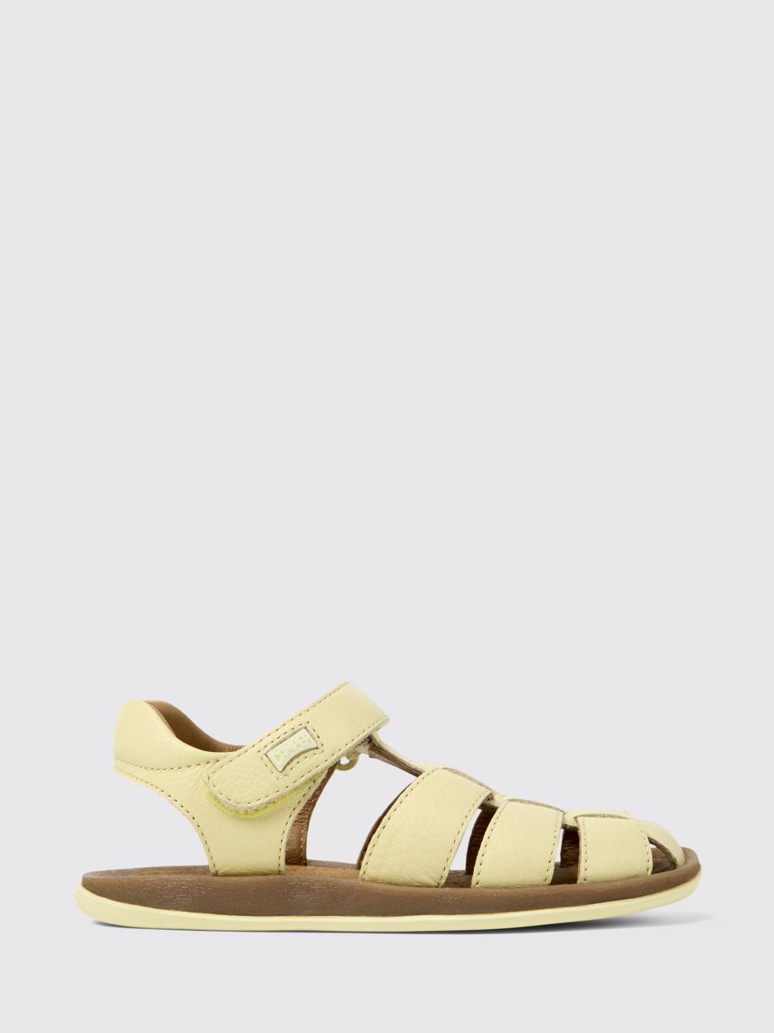 Camper Kids'  Bicho Leather Sandals In Yellow