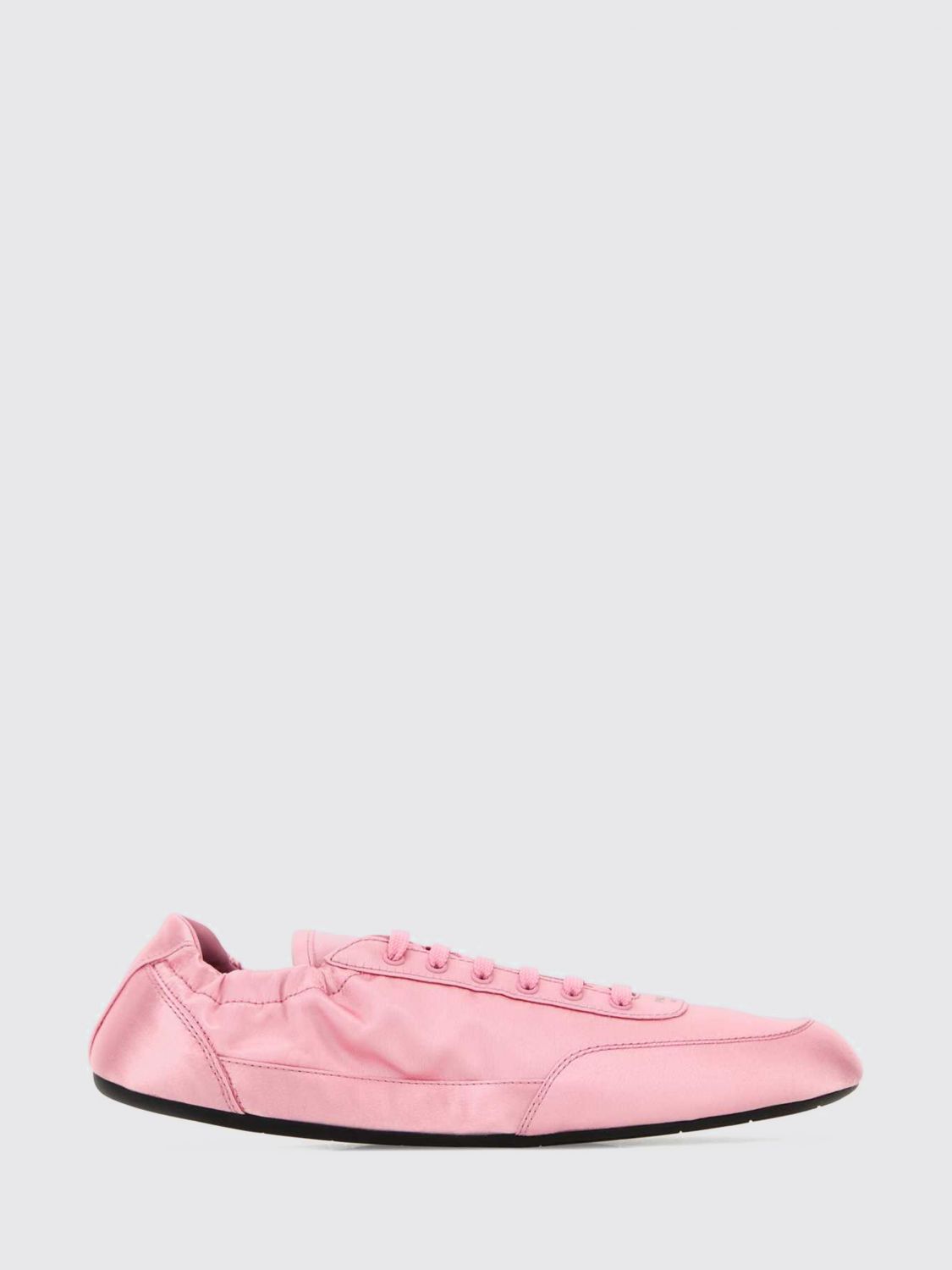 Prada Collapse Satin Sneakers In Pink