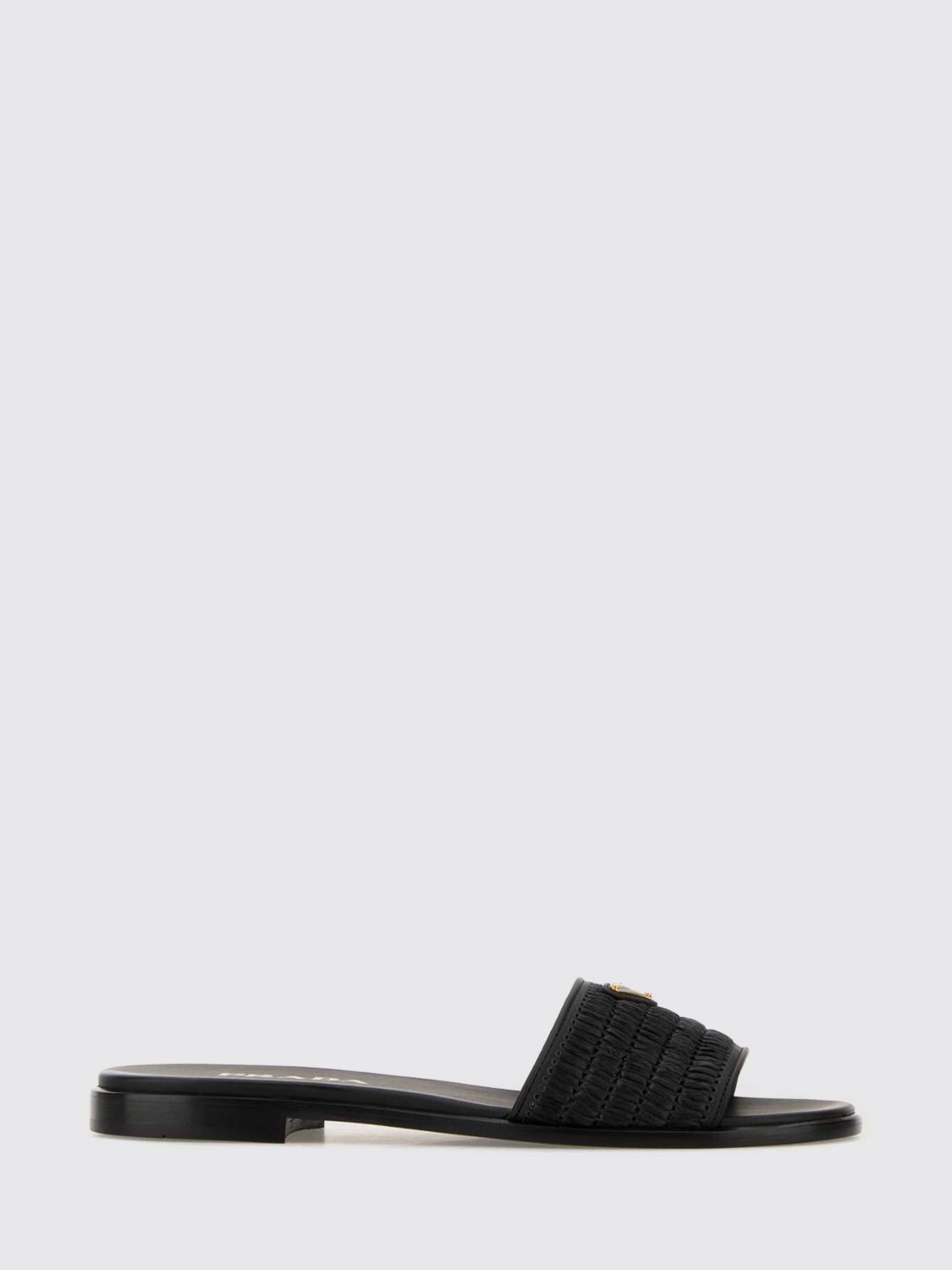 PRADA PRADA CROCHET RAFFIA MULES