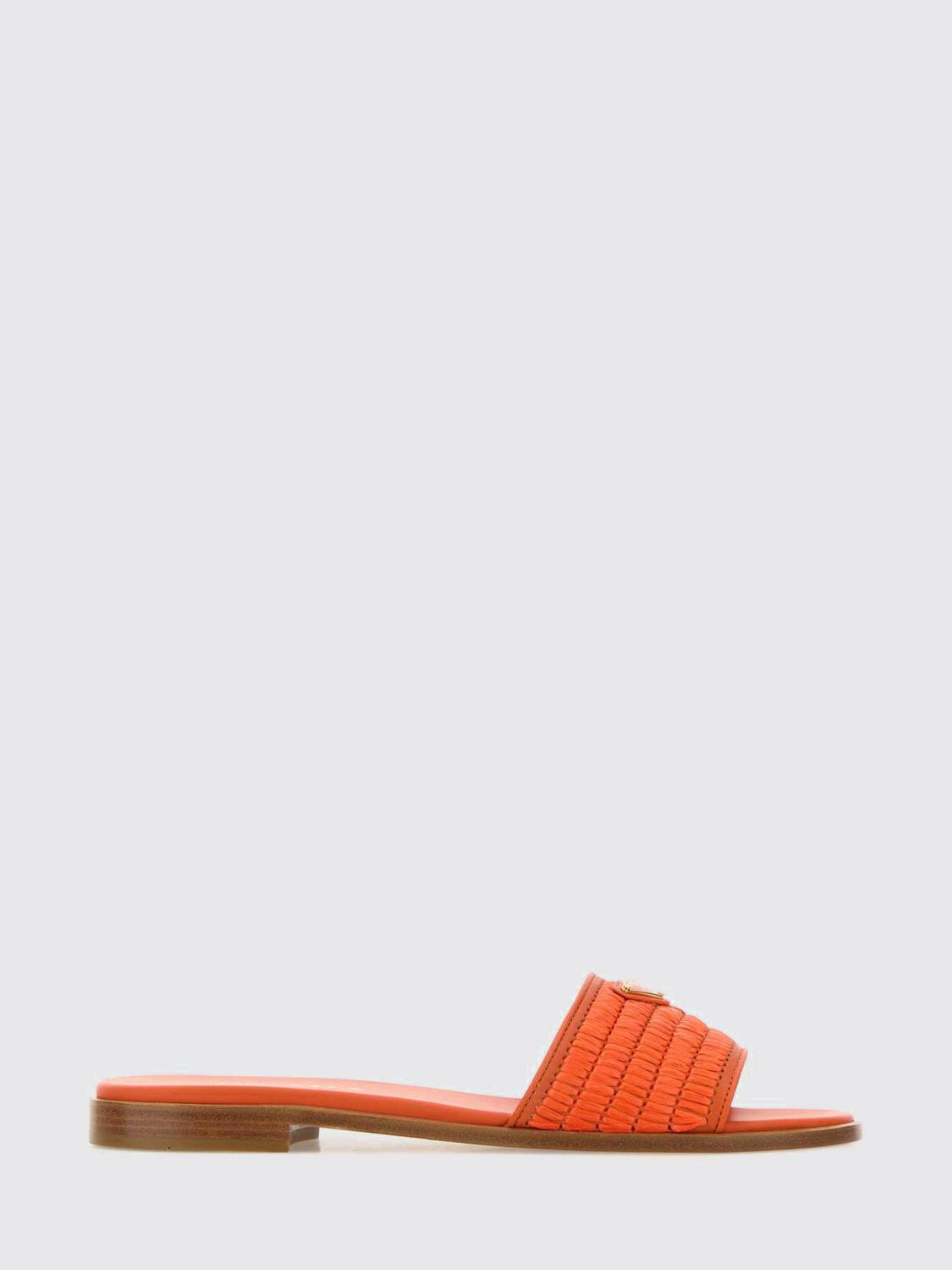 PRADA PRADA CROCHET RAFFIA MULES