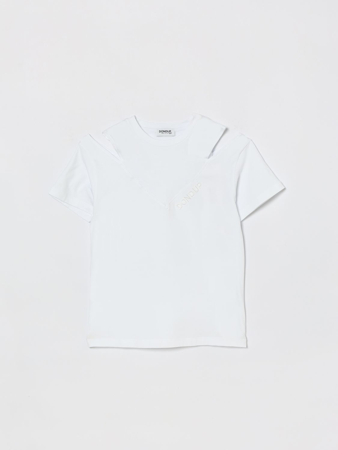 Dondup Kids Basic Cotton T-shirt In White
