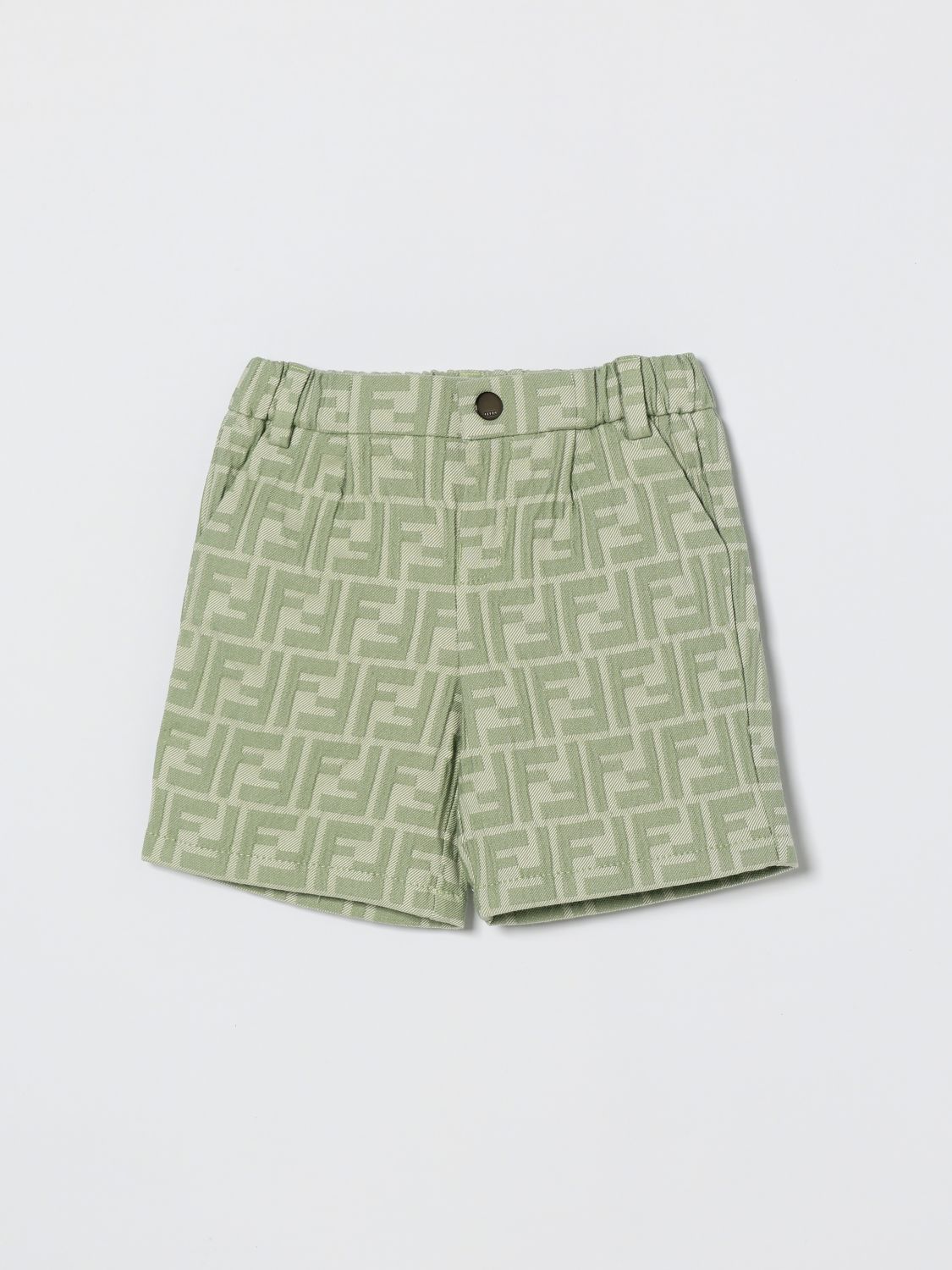 FENDI Pantaloncini in misto cotone stampato