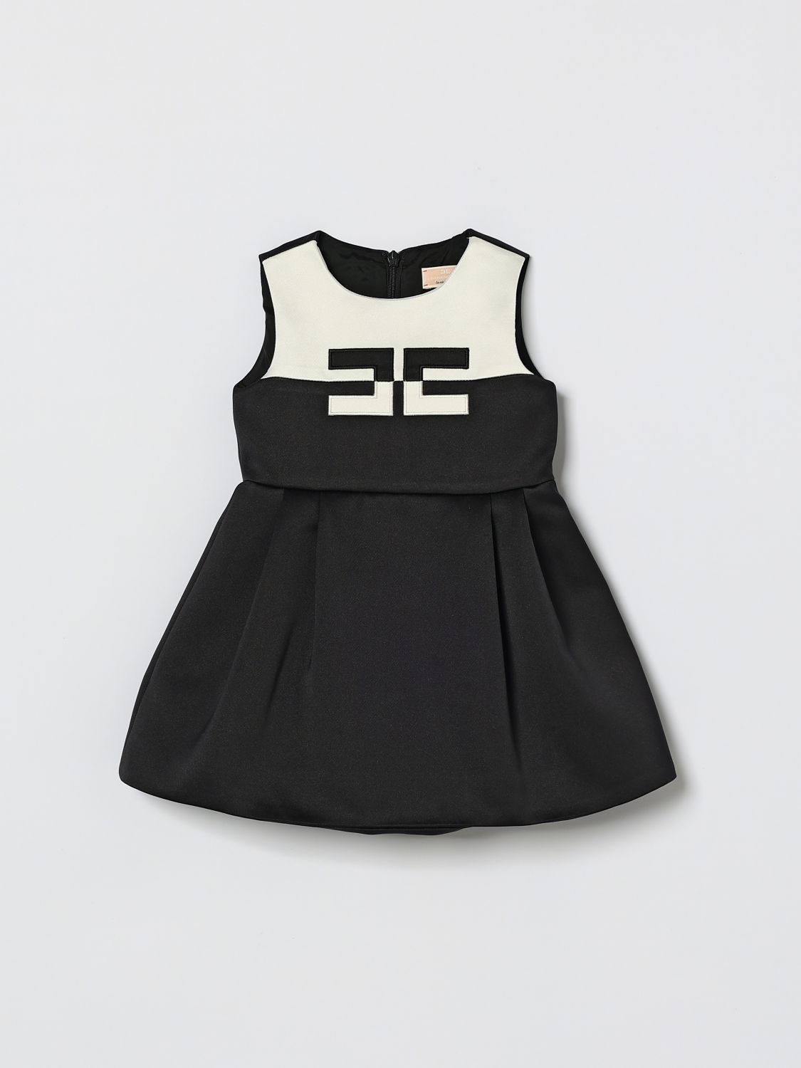 ELISABETTA FRANCHI LA MIA BAMBINA Bicolor-Logo-Kleid
