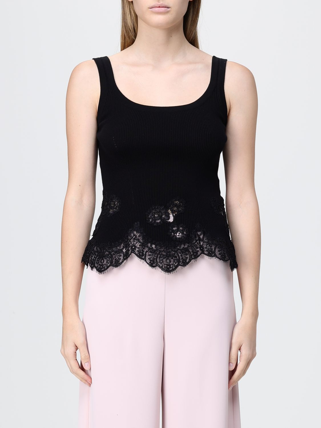 ERMANNO SCERVINO Top in maglia di cotone