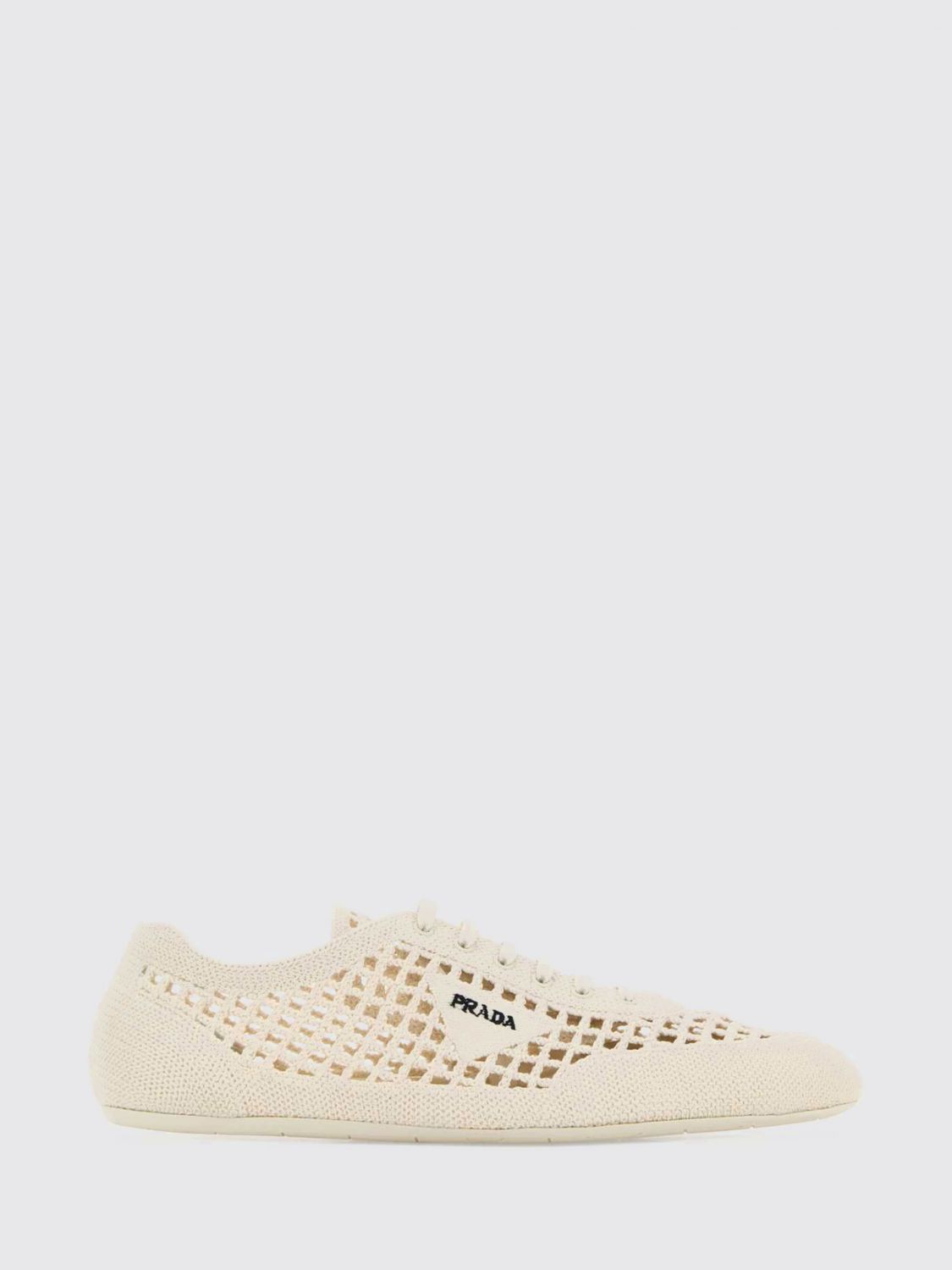 PRADA PRADA CROCHET COTTON COLLAPSE SNEAKERS