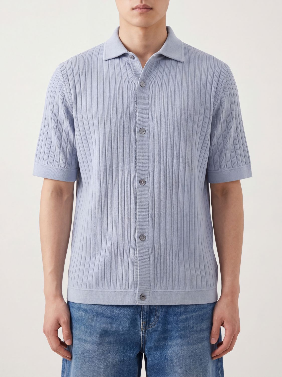 LARDINI Cardigan a polo in cotone