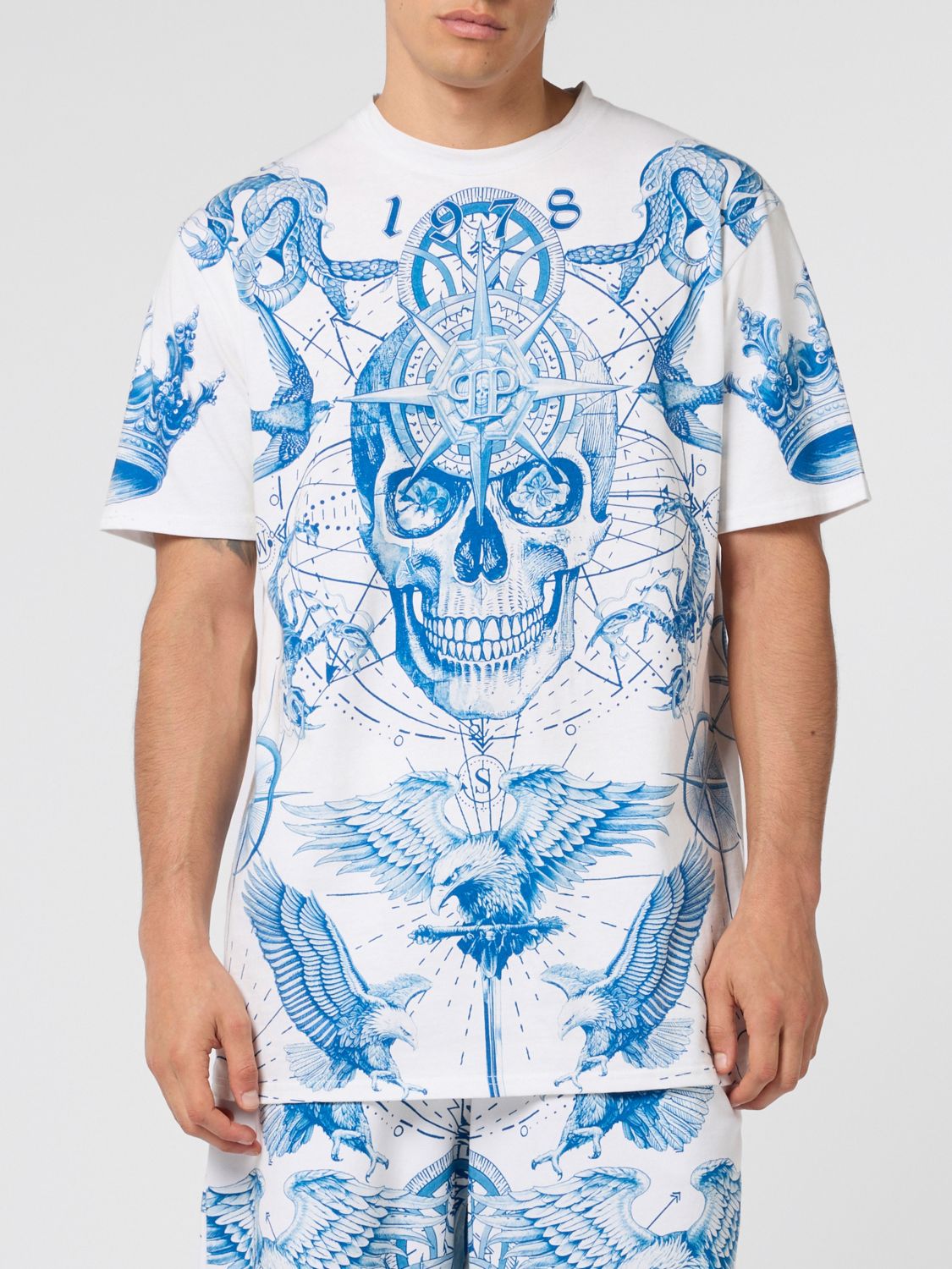 PHILIPP PLEIN T-shirt in cotone Skull